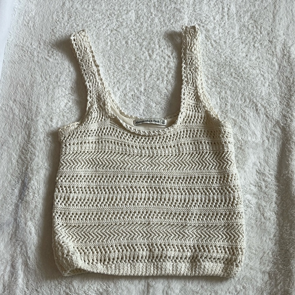 Abercrombie & Fitch - XS Beige Crochet Tank
